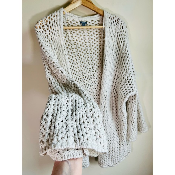 Aerie Cream Open-Knit Cardigan - Picture 2 of 4